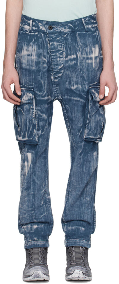 11 by Boris Bidjan Saberi Blue P21B Denim Cargo Pants