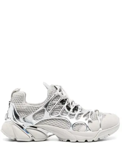 44 LABEL GROUP Symbiont chrome-detail sneakers - Grey