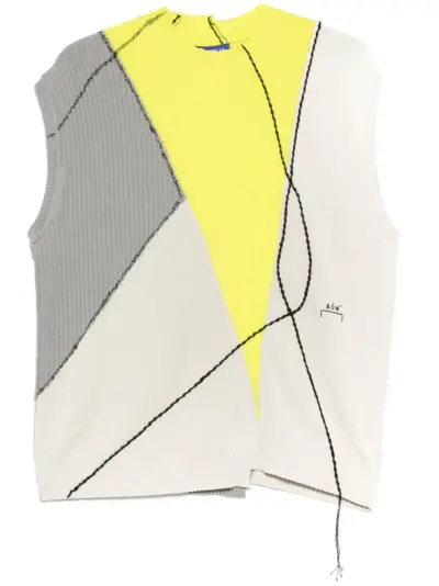 A-COLD-WALL* decorative-stitch vest - Neutrals