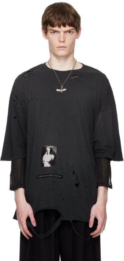 Ann Demeulemeester Black Dieter High Comfort Fit T-Shirt