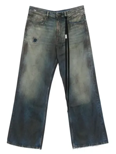 Ann Demeulemeester distressed loose-fit jeans - Blue