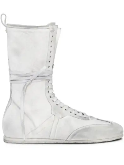 Ann Demeulemeester leather sneakers - White