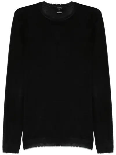 Avant Toi faded sweater - Black