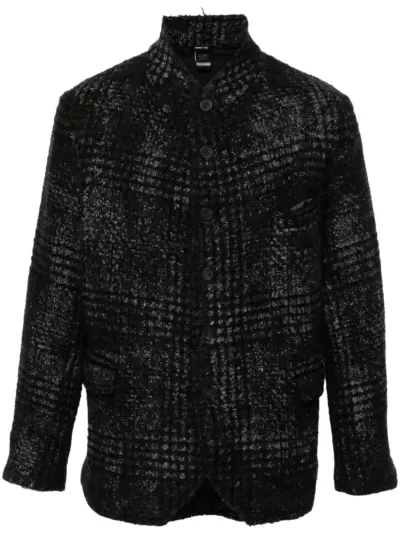 Avant Toi intarsia-knit jacket - Black