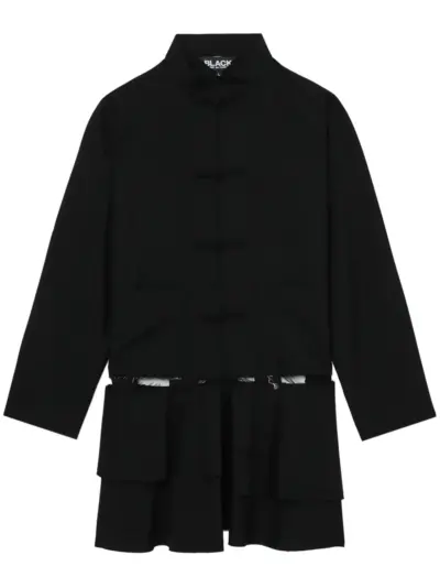 Black Comme Des Garçons cut-out wool-blend coat