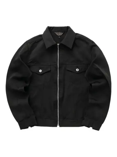 Black Comme Des Garçons zip-fastening shirt jacket