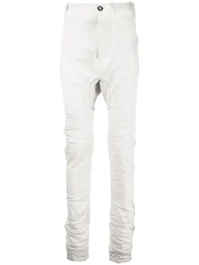 Boris Bidjan Saberi stitch-detail skinny-cut jeans - Grey