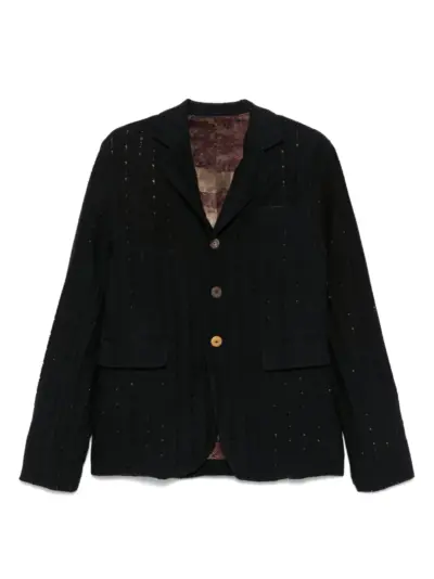 CHIAHUNG SU distressed blazer - Black