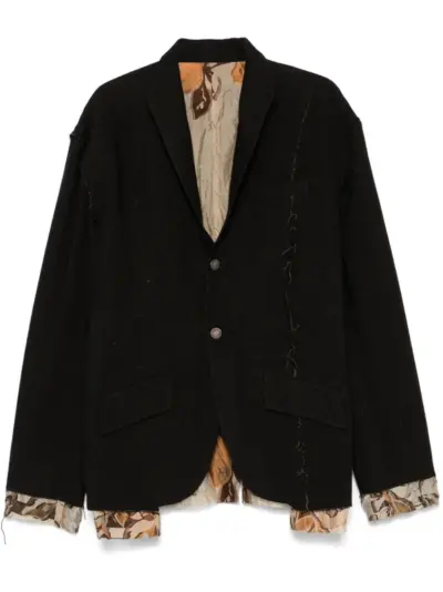 CHIAHUNG SU patchwork blazer - Brown