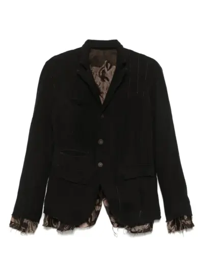 CHIAHUNG SU raw-cut blazer - Black