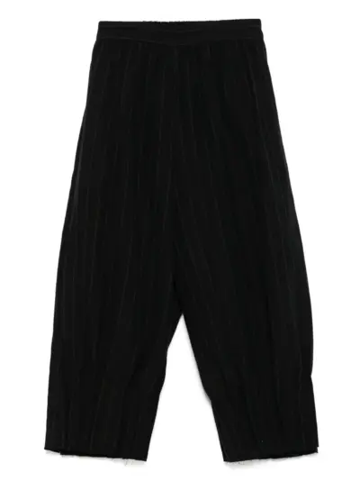 CHIAHUNG SU striped trousers - Black