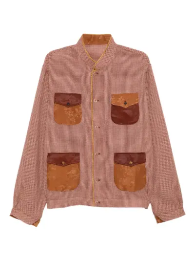 COMMUNS checked jacket - Red