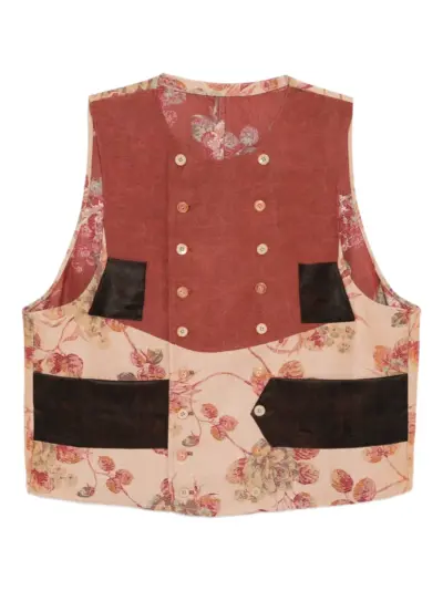 COMMUNS floral-embroidered gilet