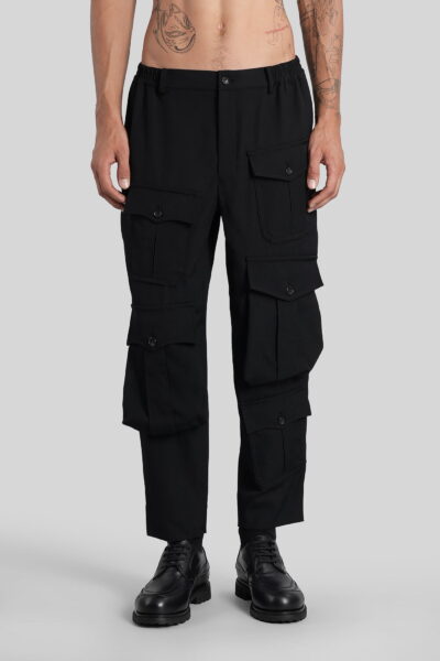 Comme Des Garçons Homme Plus Pants In Black Wool