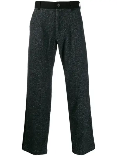 Comme Des Garçons Shirt contrasting wide-leg trousers - Black