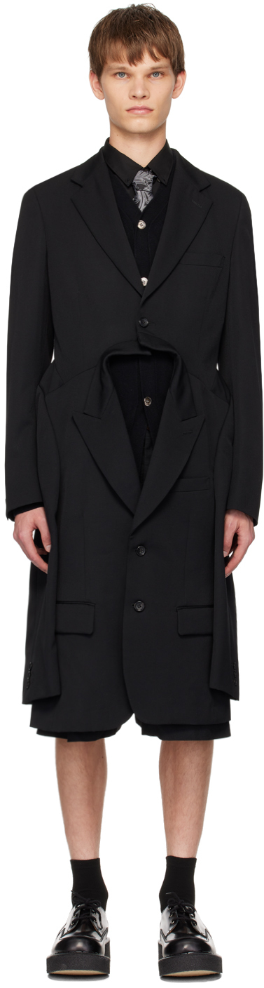 Comme des Garçons Homme Plus Black Double Blazer Coat