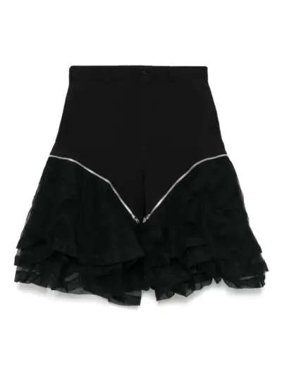 Comme des Garçons Homme Plus ruffled shorts - Black