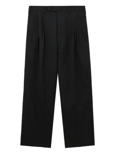Comme des Garçons Homme pleated pinstripe trousers - Black