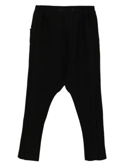 Devoa panelled drop-crotch trousers - Black