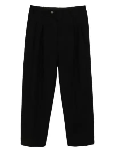 Devoa pleated-panel trousers - Black