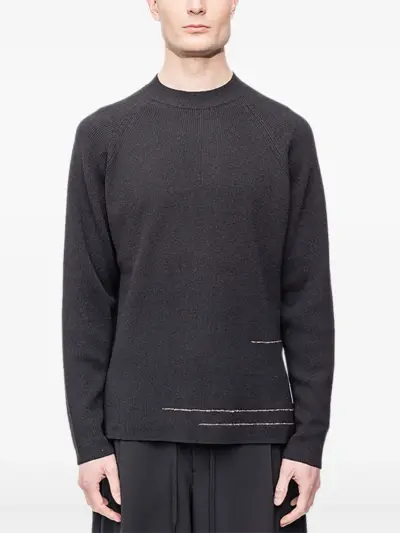 Devoa ribbed-knit pullover sweater - Black
