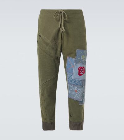 Greg Lauren Patchwork cotton sweatpants