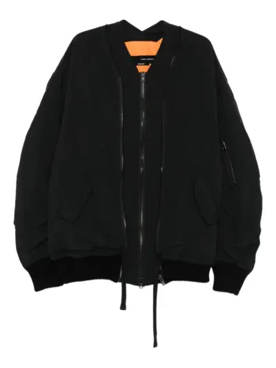 Isabel Benenato zip-detail bomber jacket - Black