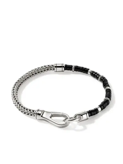 John Hardy sterling silver black onyx heishi bracelet
