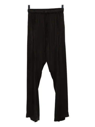 Julius pintuck-detail trousers - Black