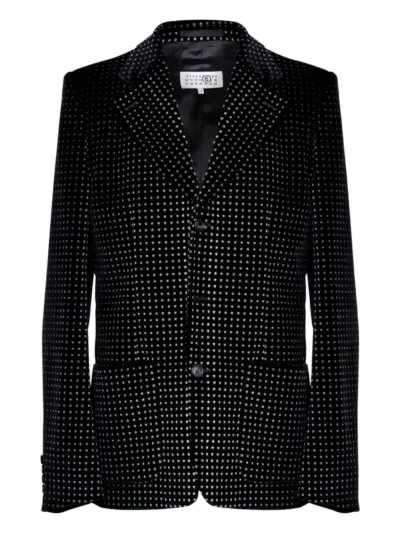 MM6 Maison Margiela star-print velvet blazer - Black