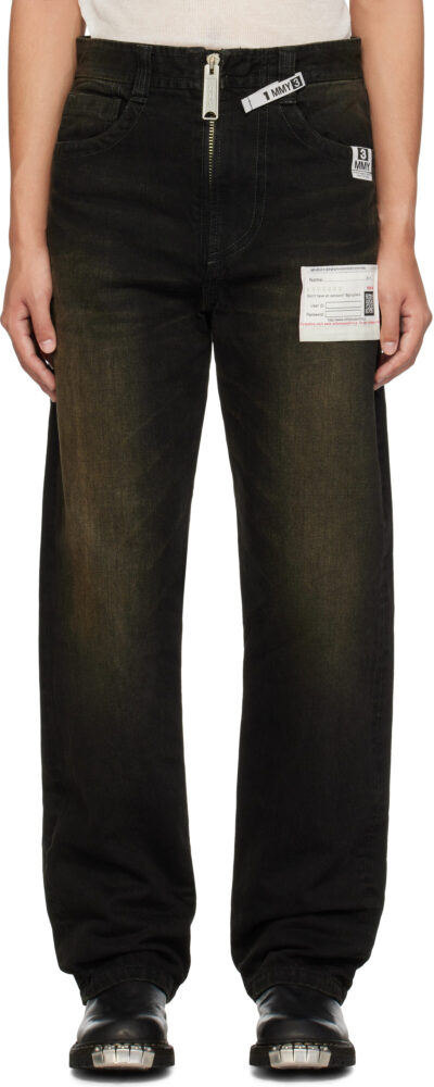 Maison MIHARA YASUHIRO Black Amateur Sewn Jeans