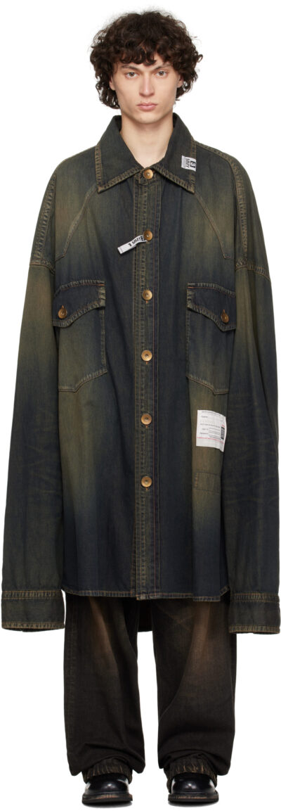 Maison MIHARA YASUHIRO Navy Huge Western Denim Shirt