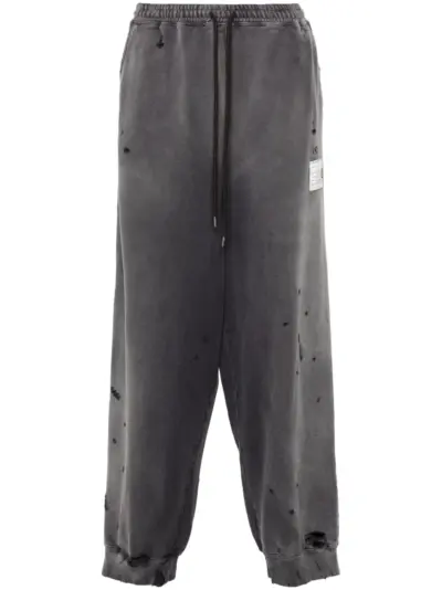 Maison MIHARA YASUHIRO Sun Faded track trousers - Black
