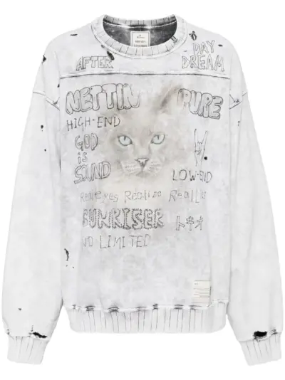 Maison MIHARA YASUHIRO bleached sweatshirt - Grey