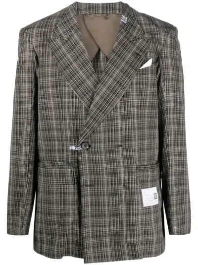 Maison MIHARA YASUHIRO checked-pattern blazer - Black