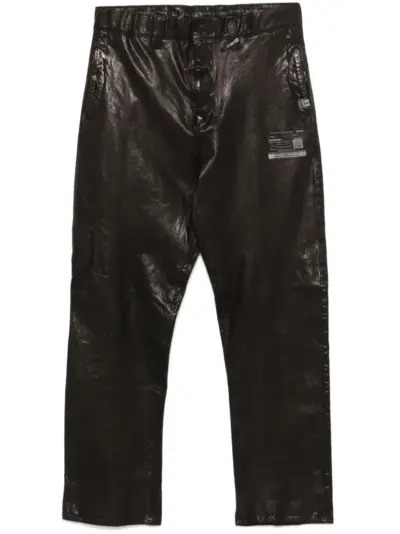 Maison MIHARA YASUHIRO leather trousers - Black