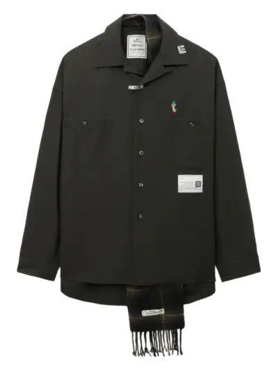 Maison MIHARA YASUHIRO scarf-detail shirt - Black
