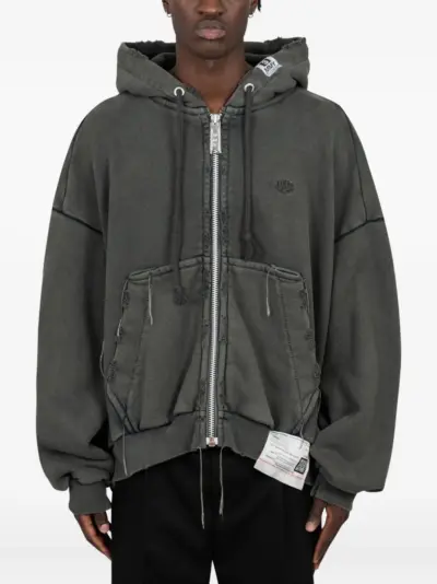 Maison MIHARA YASUHIRO zip-up hoodie - Black