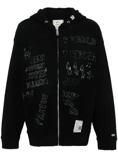 Maison MIHARA YASUHIRO zip-up hoodie - Black