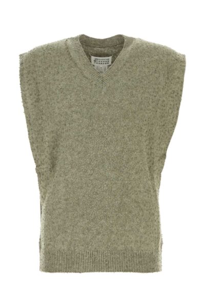 Maison Margiela Sage Green Wool Blend Vest