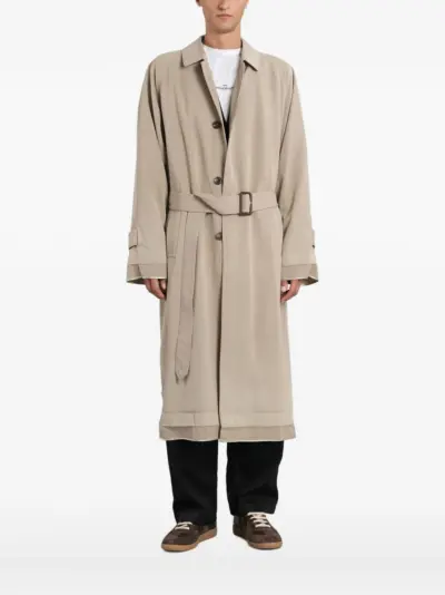 Maison Margiela belted layered-effect trench coat - Neutrals