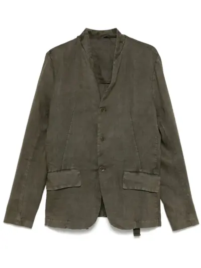 Masnada collarless blazer - Green