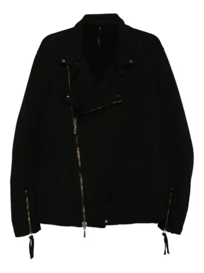 Masnada cotton biker jacket - Black