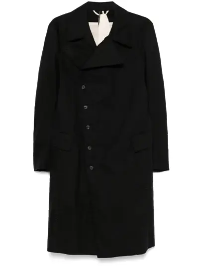 Masnada double-breasted coat - Black