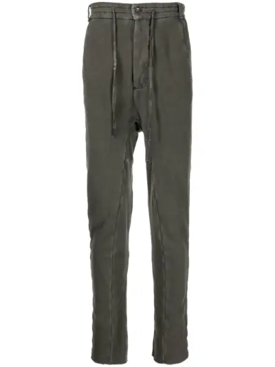 Masnada drawstring-waist drop-crotch trousers - Grey