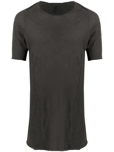 Masnada raw-hem long-line T-shirt - Grey