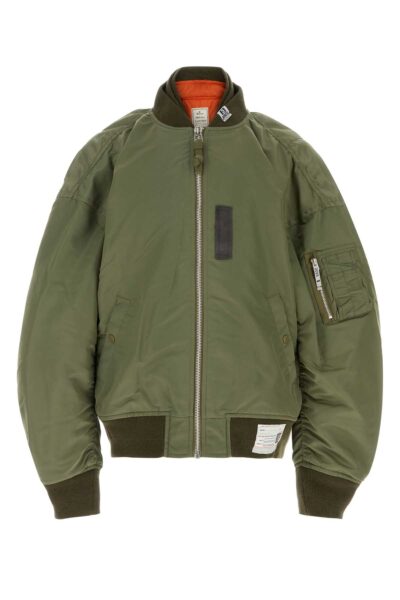 Mihara Yasuhiro Army Green Nylon Bomber Jacket