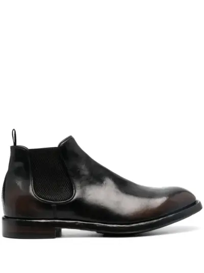 Officine Creative Temple 008 leather boots - 118 CAFFE'/SUPERNERO