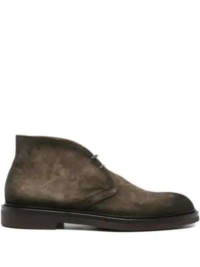 Officine Creative suede lace-up boots - Green