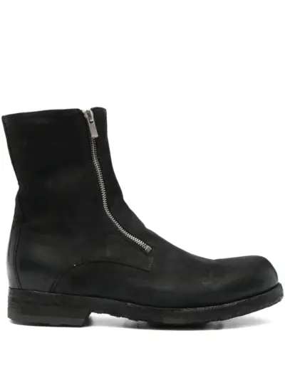 Officine Creative zip-detail leather boots - Black